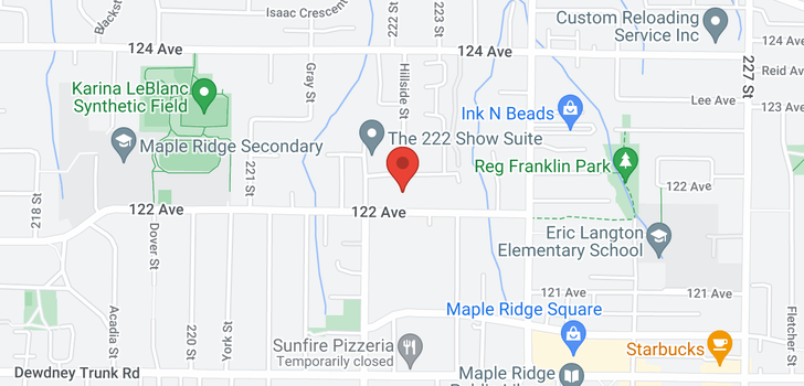 map of 103 22255 122 AVENUE